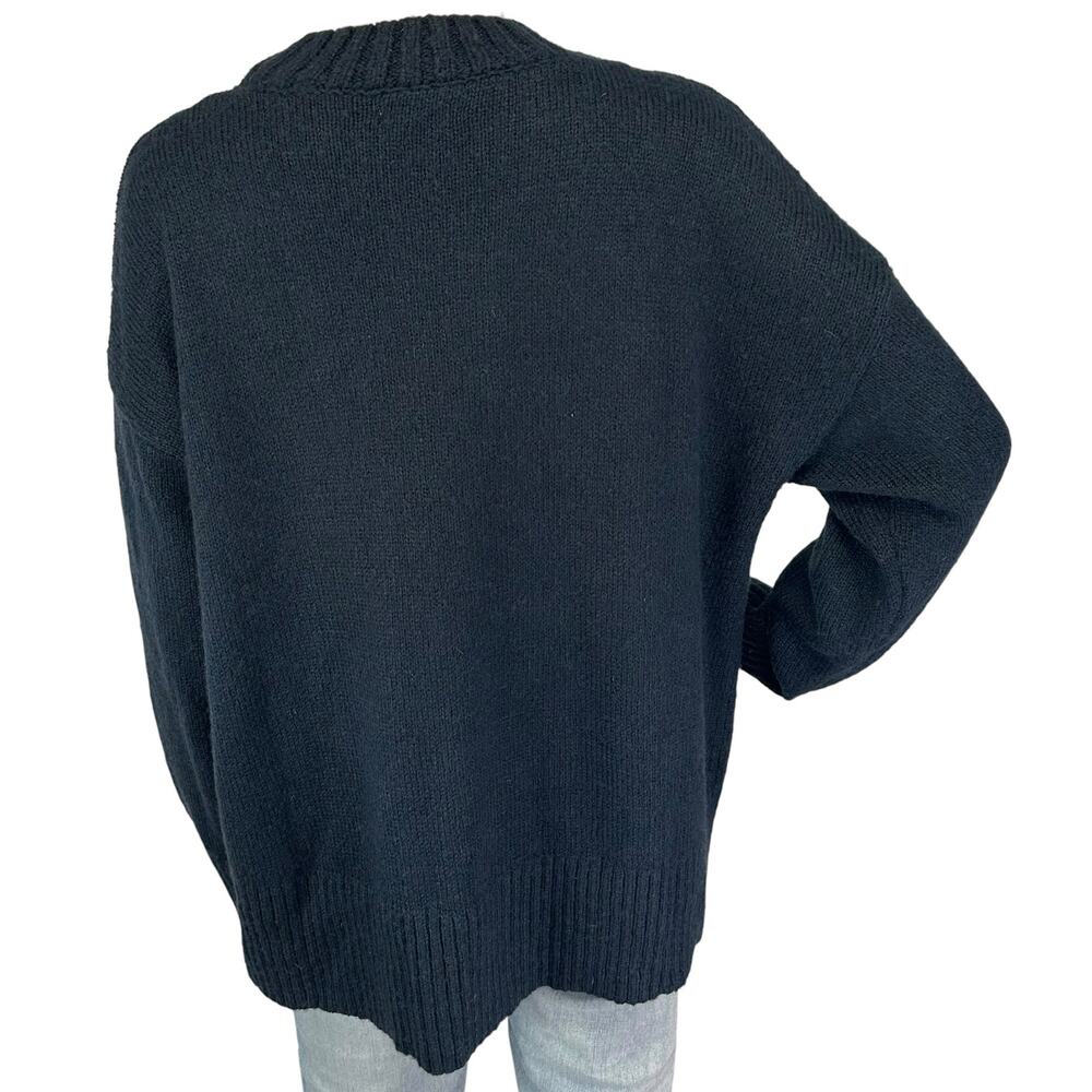 J. Crew Mockneck Boyfriend Sweater Deep Indigo CP356 Size L - Picture 5 of 11